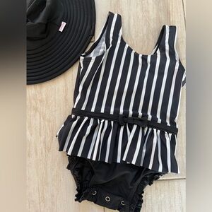 Ruffle Butt Swim Suit and Hat